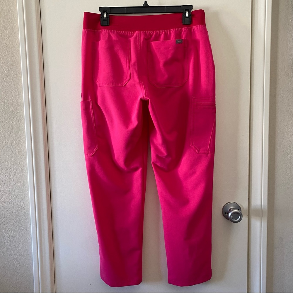 Figs‎ Yola High Waisted Hot Pink Scrub Pants, M Petite - Picture 4 of 7
